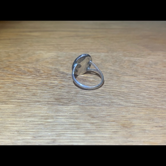 Sterling silver and snowflake obsidian ring - Picture 5 of 7